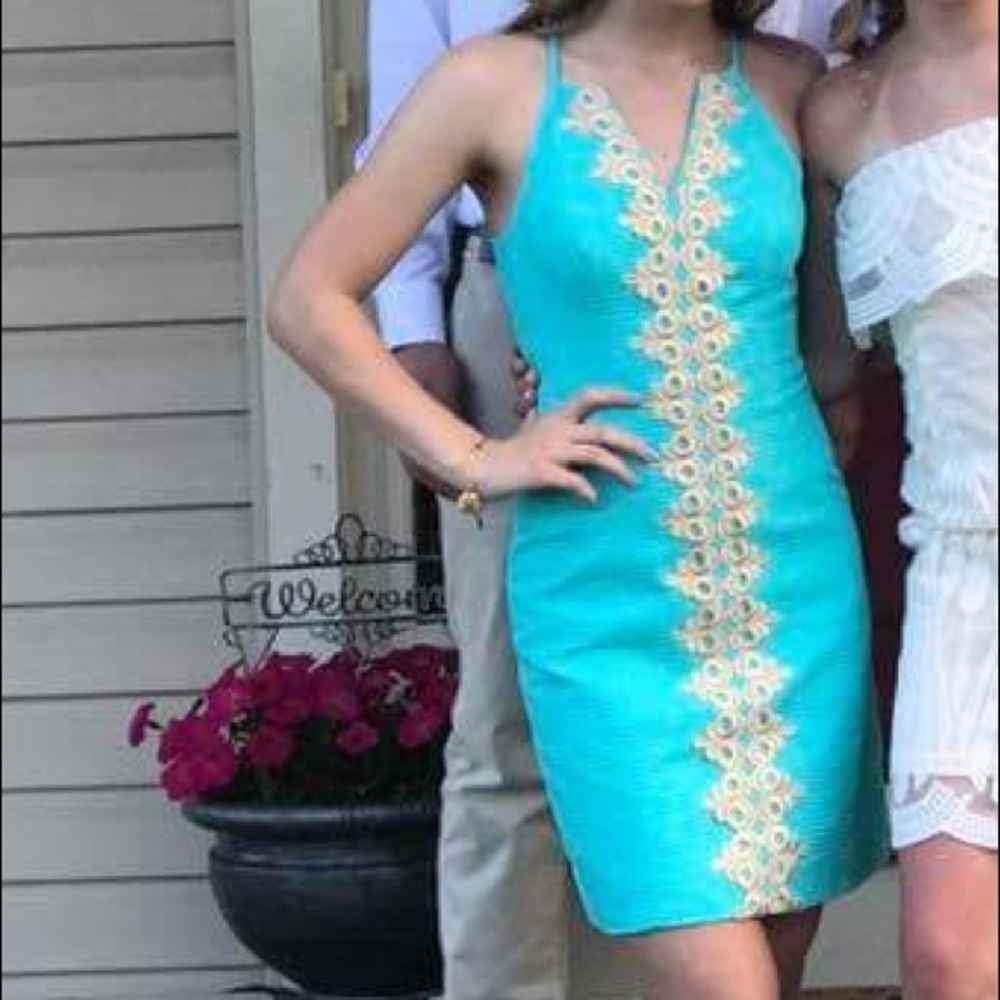 Lilly Pulitzer Pearl Shift Size 00 Seaside Aqua